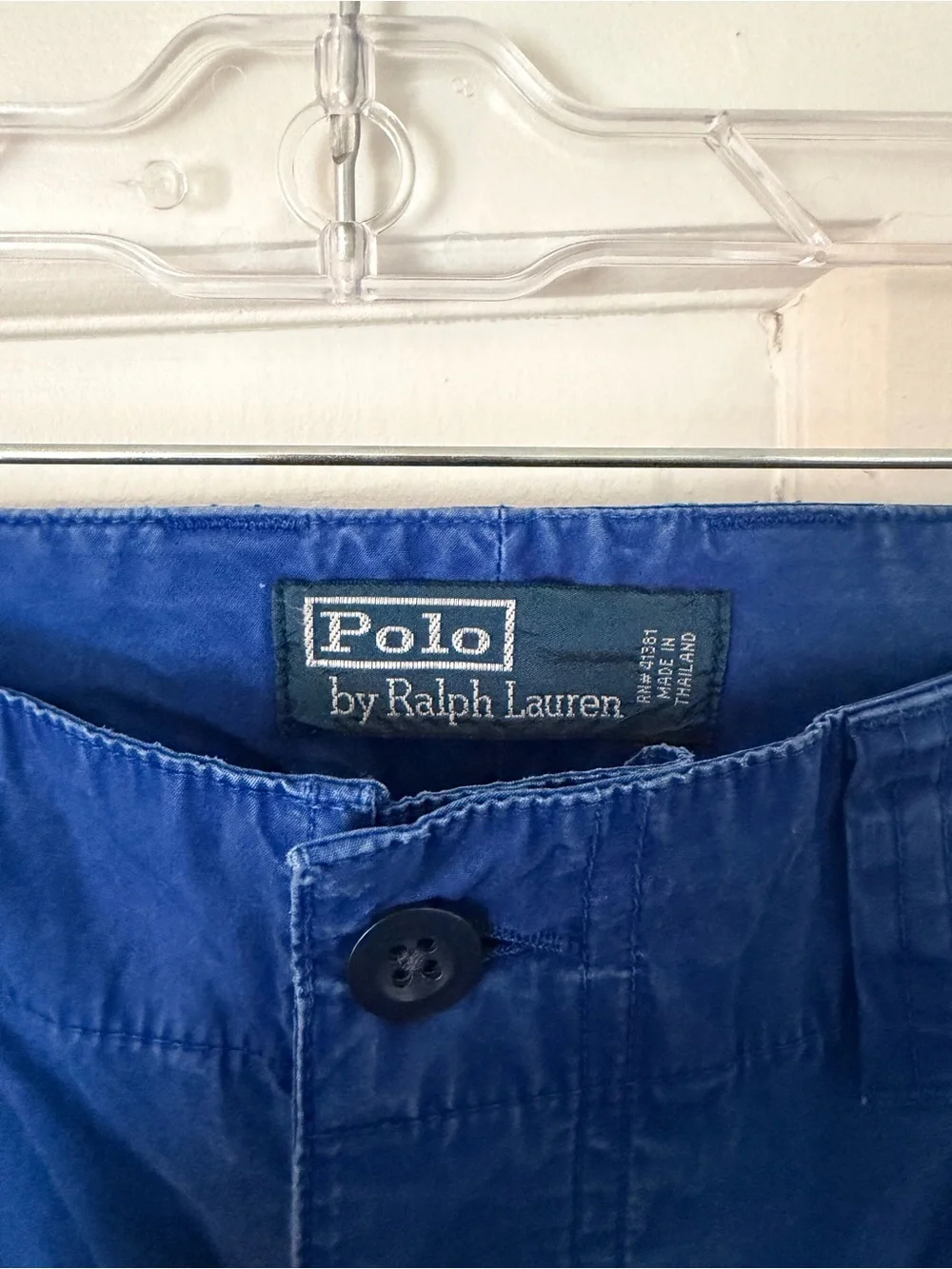 Polo Ralph Lauren Vintage Blue Utility Cargo Pants Wide Leg 36x34
